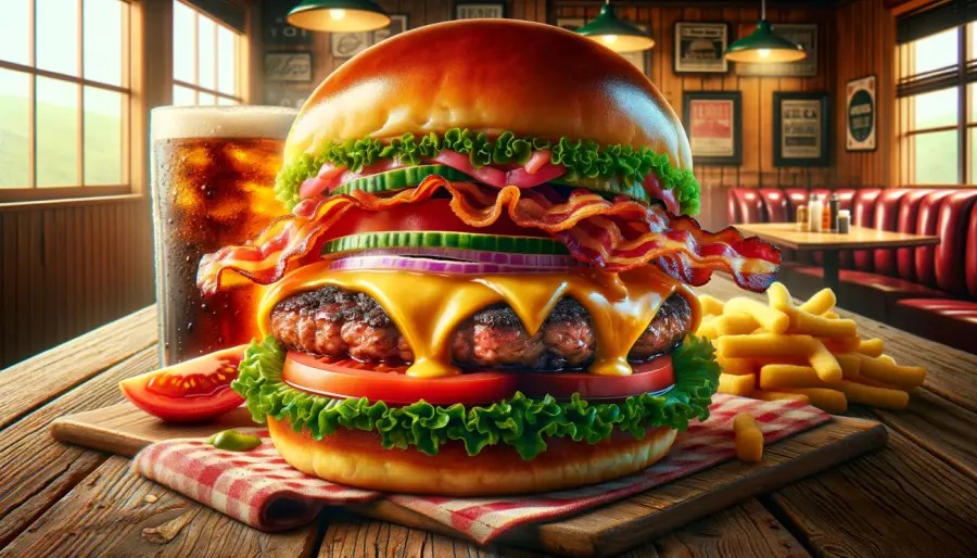 kaloryczny cheesburger